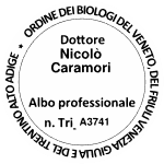 Timbro Ordine dei Biologi - Dottore Nicolò Caramori - Albo Tri_A3741